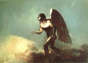Odilon Redon The Winged Man or the Fallen Angel Germany oil painting art